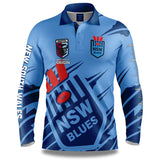 NRL NSW Blues Ignition Fishing Shirt