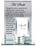 Her Smile / His Smile Memorial Rememberance Candle Holder Plaque
