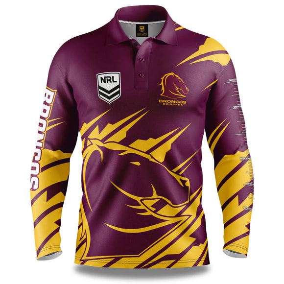NRL Brisbane Broncos Ignition Fishing Shirt
