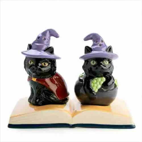 3pc Black Cat Salt & Pepper