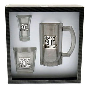 21st Birthday 3-Piece Badged Set