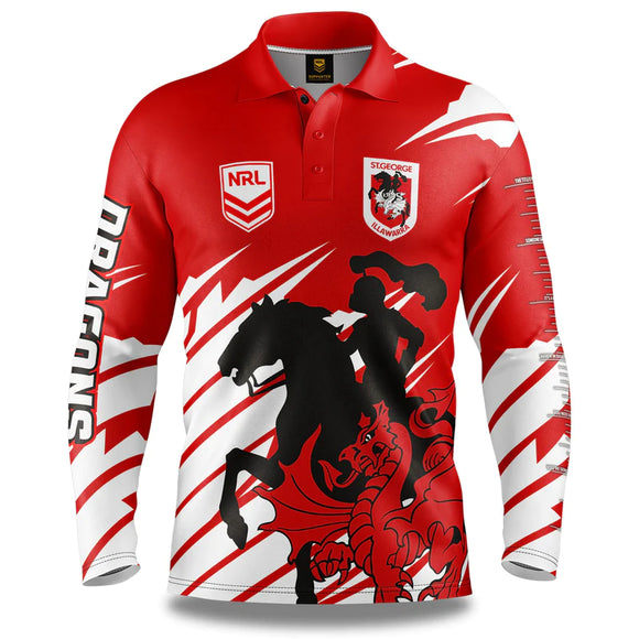 NRL St George Dragons Ignition Fishing Shirt