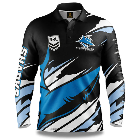 NRL Cronulla Sharks Ignition Fishing Shirt