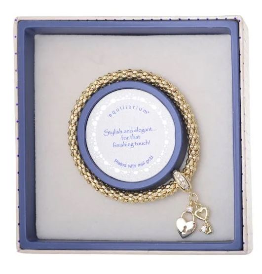 Equilibrium Love Lock Mesh Bracelet