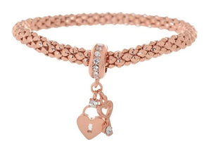 Equilibrium Love Lock Mesh Bracelet