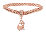 Equilibrium Love Lock Mesh Bracelet