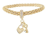 Equilibrium Love Lock Mesh Bracelet