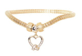Equilibrium Mesh Heart Bracelet