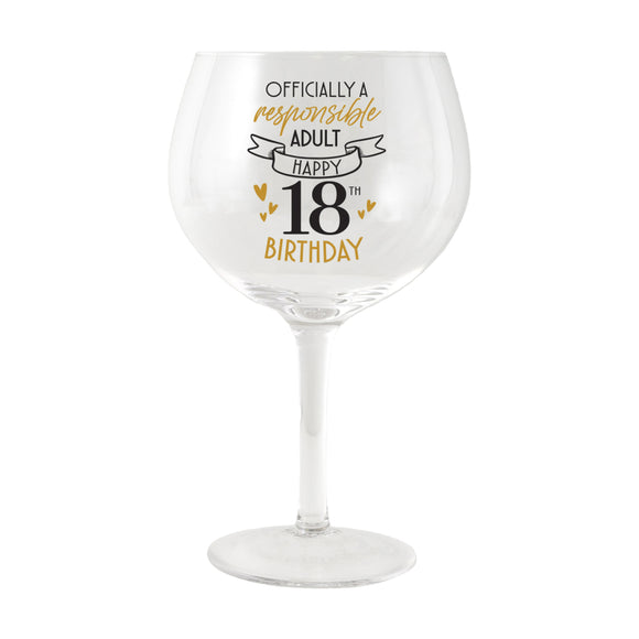 Sip Celebration 18th - Balloon Glass