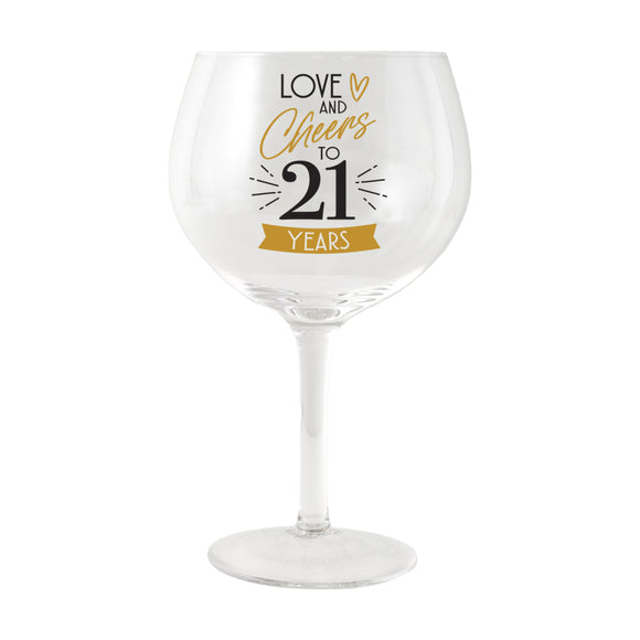 Sip Celebration 21st - Balloon Glass