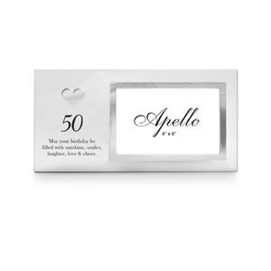 50th heart photo frame