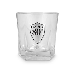 80th Birthday Whisky Glass