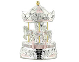 Musical Carousel - Chrome Pink or Blue 15cm