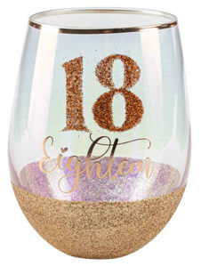 Stemless Wine Glass - Gliteratti Birthday