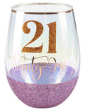 Stemless Wine Glass - Gliteratti Birthday