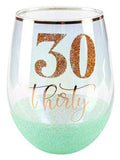 Stemless Wine Glass - Gliteratti Birthday