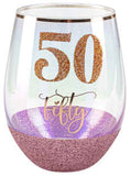 Stemless Wine Glass - Gliteratti Birthday