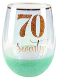 Stemless Wine Glass - Gliteratti Birthday
