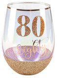 Stemless Wine Glass - Gliteratti Birthday