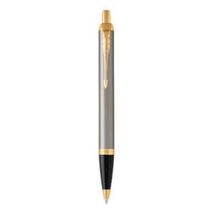 PARKER BRUSHED METAL GOLD TRIM BALLPOINT PEN