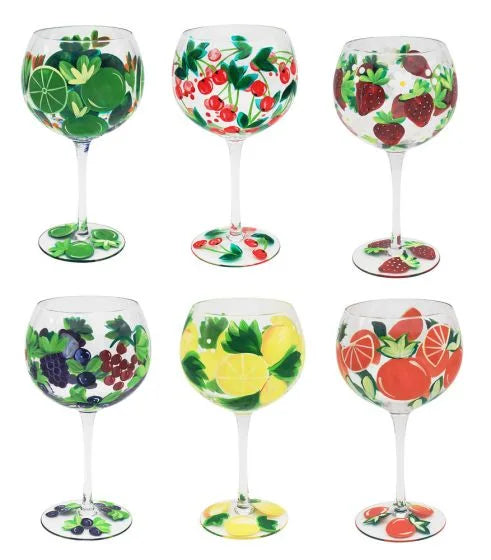 Hand Painted Wine Glasses