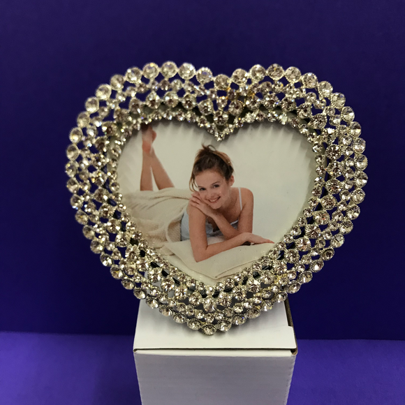 Diamante Heart Photo Frame