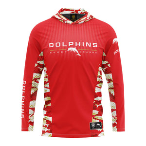 NRL Redcliffe Dolphins 'Reef Runner' Hooded Fishing Outdoors Shirt