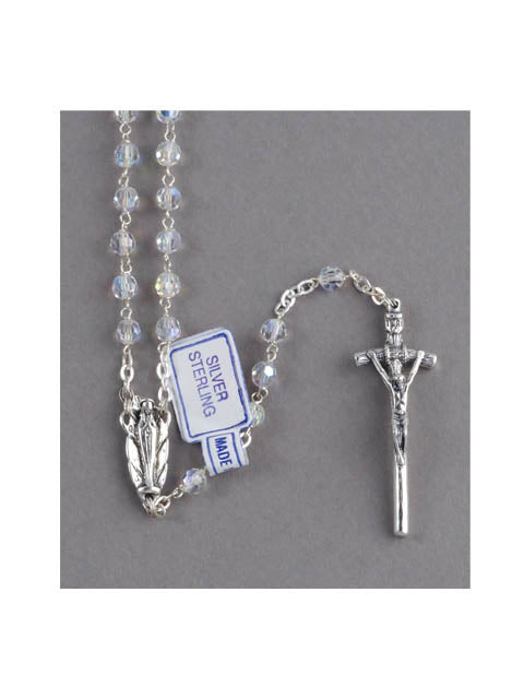 Rosary Beads - Premium Swarovski Crystal Sterling Silver