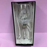 Diamante Birthday Wine Glass